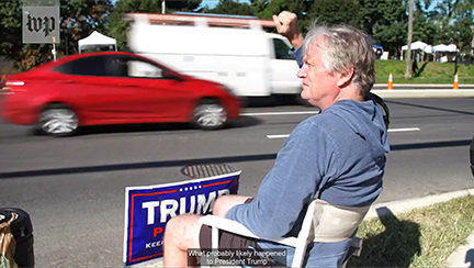 Greg Pichler outside Walter Reed Hospital